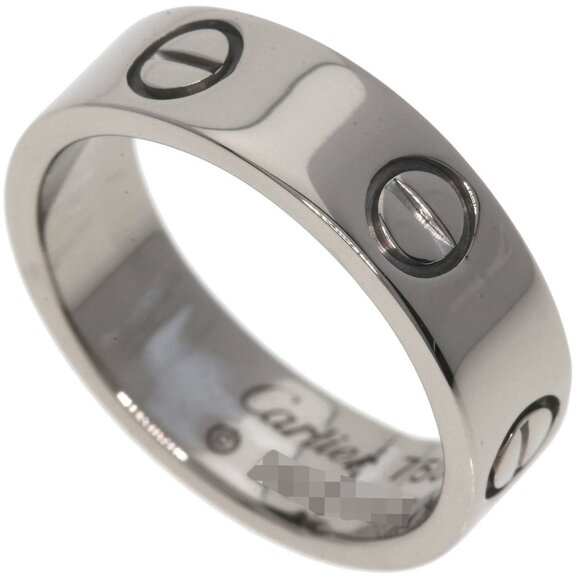 CARTIER 18k White Gold Love Ring #51 - Picture 1 of 10
